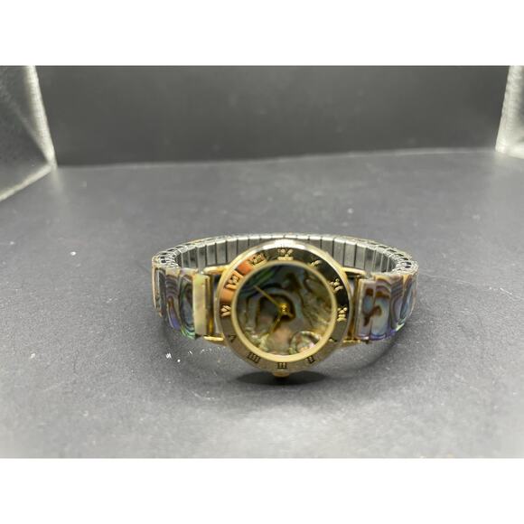 Vtg E.K.O Abalone Shell Inlay Watch Womens 0.78\